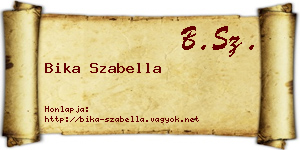 Bika Szabella névjegykártya